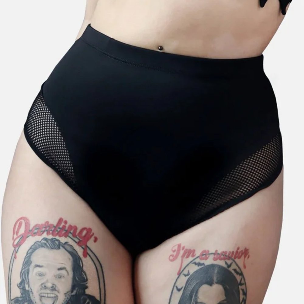 High Waisted Fishnet Bikini Bottoms from Forest Ink